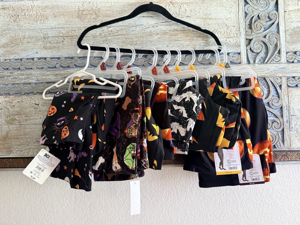 Lot of NWT Halloween Leggings Different Sizes and Patterns and Styles